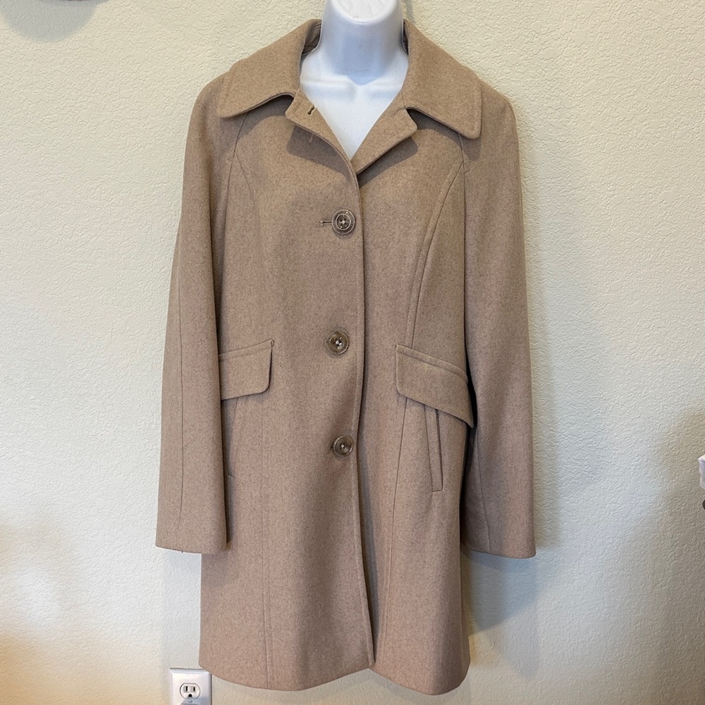 London Fog Women's Beige Pea Coat